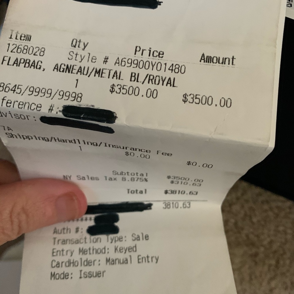 Chanel 19C Blue Lambskin Mini Light gold hw - Picture 7 of 8